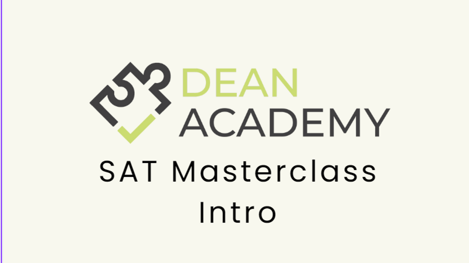 SAT Masterclass Intro